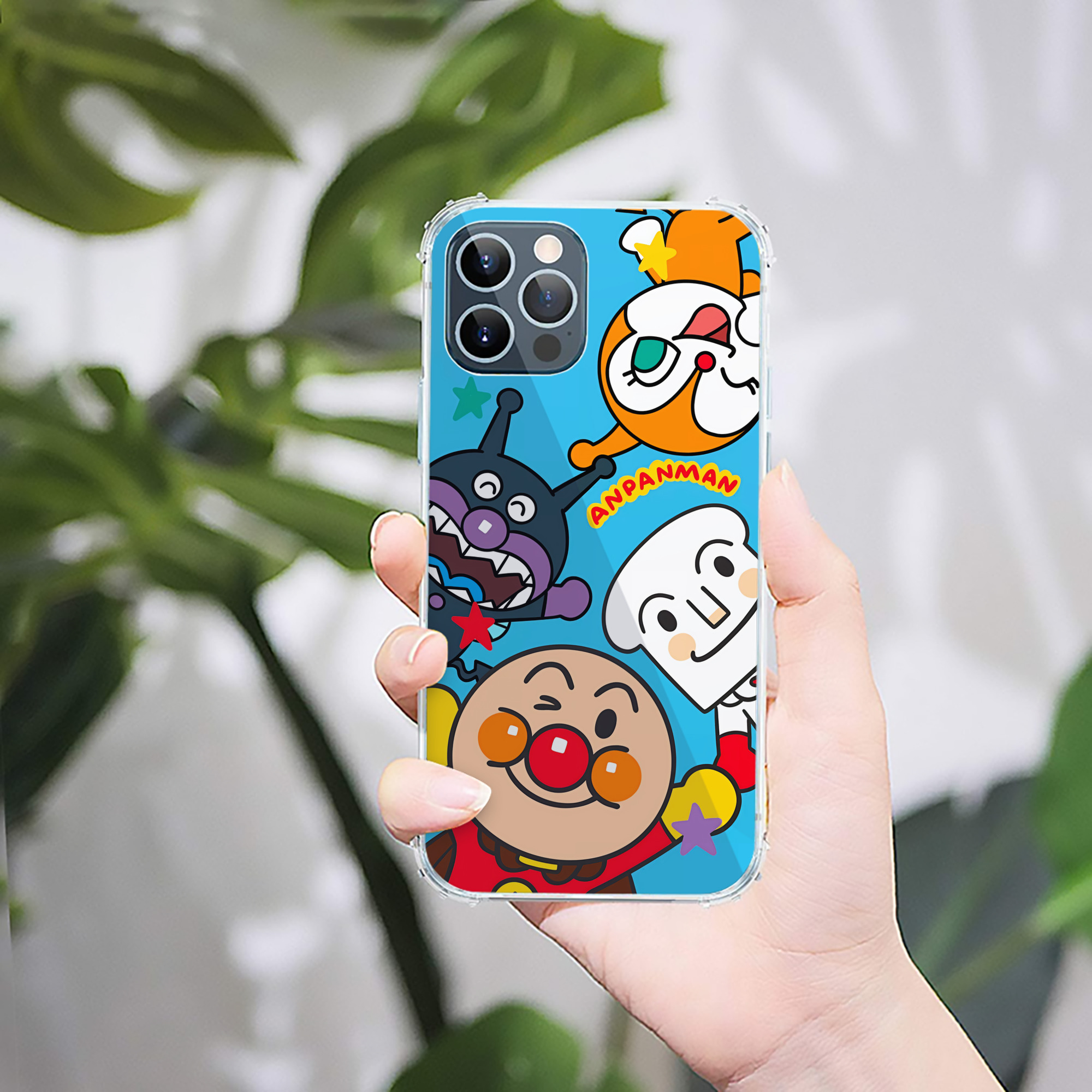 （画像用） アンパンマン Anpanman 【iPhone 12シリーズ対応】透明スマホケース（クリアソフトケース）